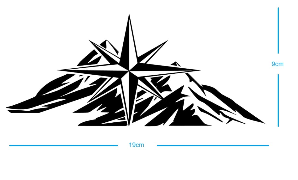 Compass Sticker Compass Rose Sticker Wind Rose Sticker Navigation Sticker for Outdoor and Indoor (RPMt7/1) (10 cm) - Image 2