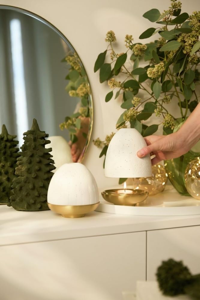 räder Świecznik gwiazdy porcelana | mosiądz złoty świecznik na podgrzewacze dekoracja stołu