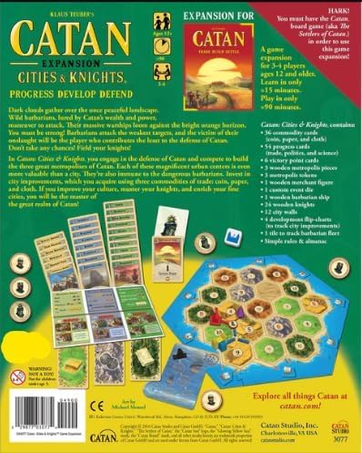Image of Cities & Knights Expansion Board Game Add-On - Advanced Strategy, City Building & Knight Defense Gameplay