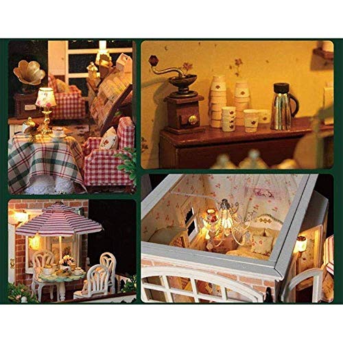 Häuser für Minipuppen Französische Kaffeetour , DIY Miniatur-Puppenhaus , für Erwachsene Puppenhaus mit Möbeln und… – Bild 5