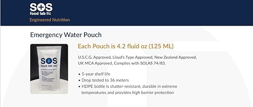 Miniatura 3 de SOS 78804 Bolsa de agua potable de emergencia, 4.2 fl oz