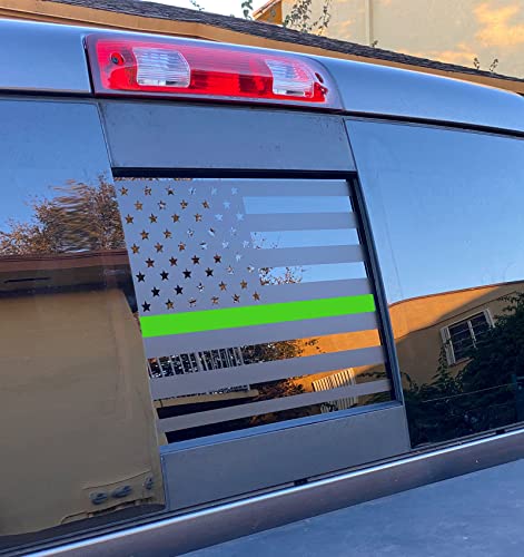 Image of Xinghe for Nissan Frontier 2013-2026, Matte Blakc American Flag Decals for Truck Back Middle Window