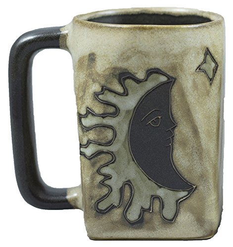 Mug de cerámica beige 12 oz miniatura 1