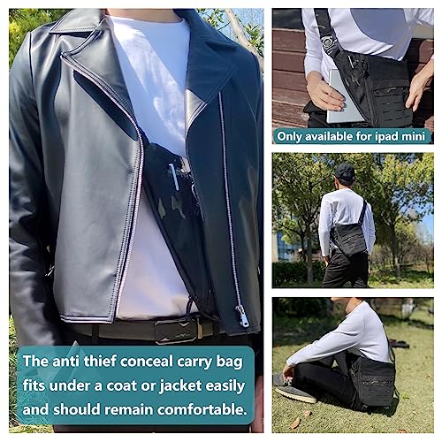 Crossbody Sling Bag, Anti Thief Conceal Carry Handgun Bag, Stealth Personal Pocket Bag Over Shoulder Backpack2