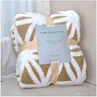 LOMAO Sherpa Fleece BlanketVersatile Blanket sofa throw for Bed Fluffy Soft Extra Large Throw (Brown, 130*160)