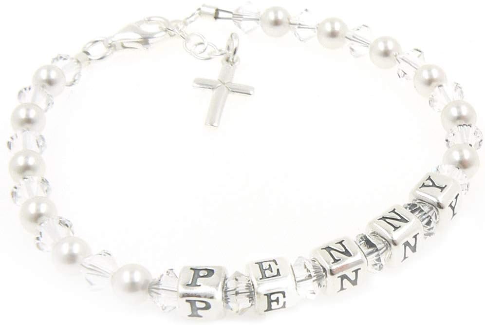 Childrens Name Bracelet Christening Jewellery Gift Amazon.co.uk
