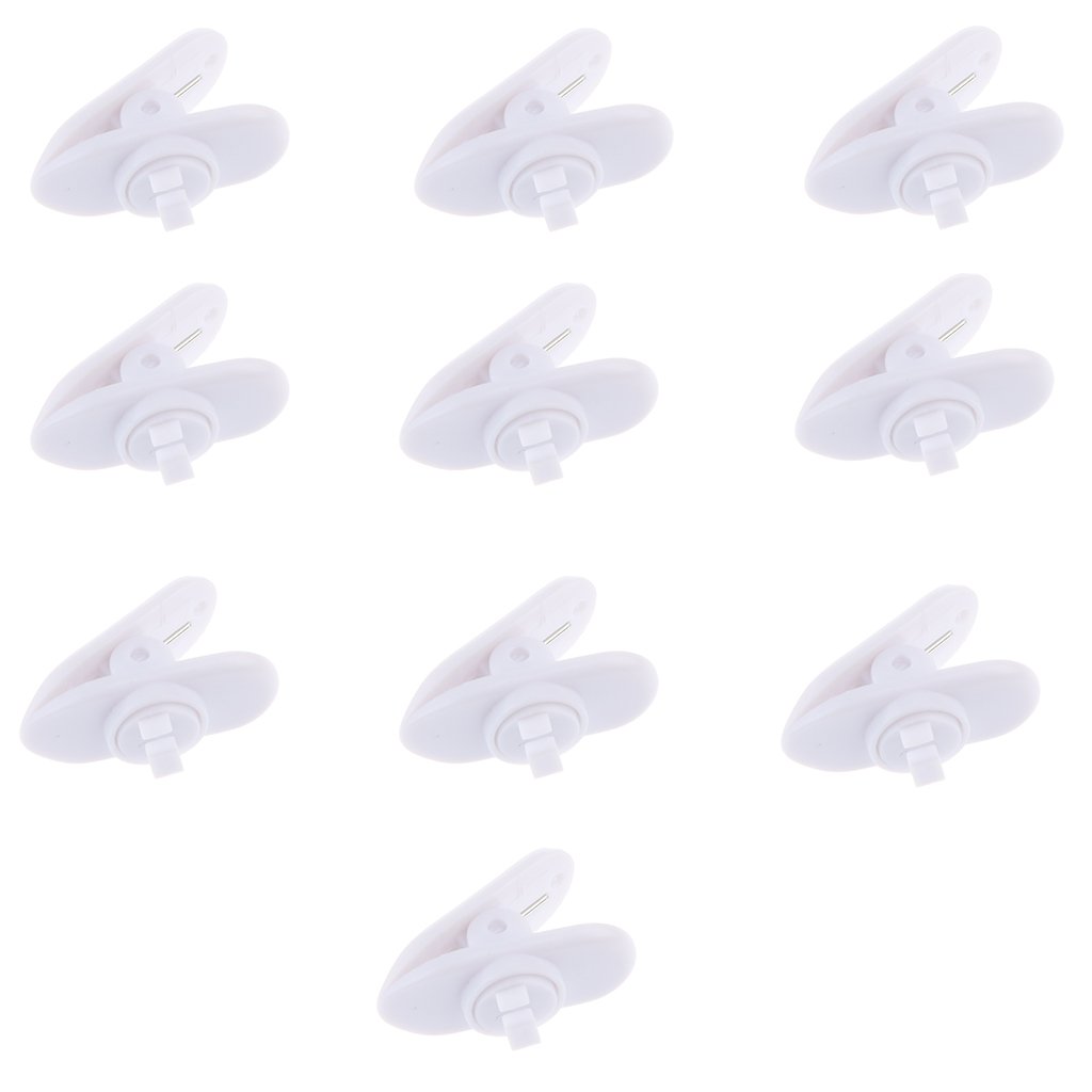 10 Pieces Headphone Headset Lavalier Mic Tidy Cable Wire Lapel Clip White-picture-16