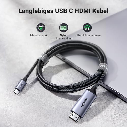 UGREEN USB C auf HDMI Kabel, 4K 60Hz, 2K 120Hz, Thunderbolt 5/4/3, 1M – Ansicht 9