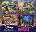 Ceaco Thomas Kinkade The Disney Collection 4 in 1 Multipack Alice in Wonderland, Mickey & Minnie Mouse, The Beauty and The Beast Jigsaw Puzzles, (4) 500 Pieces