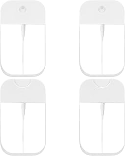 4 PCS Clear Spray Bottles, Portable Card Spray Bottles, 50 ML Refillable Plastic Perfume Atomizer Vials, Suitable Perfume, moisturizing water, hand sanitizer