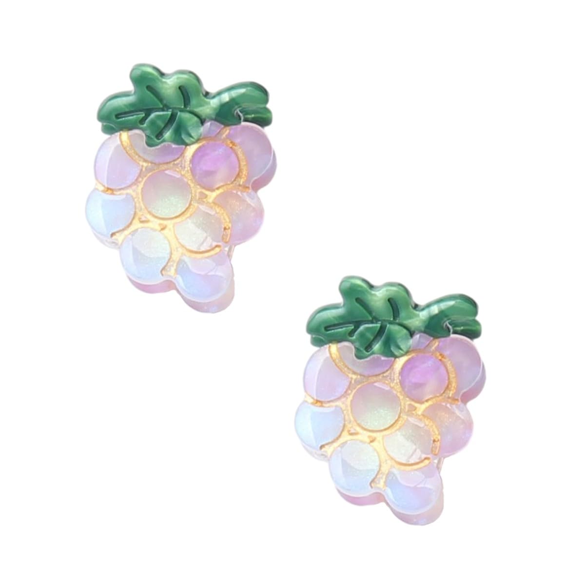 Generic Mini Grape Hair Clip,Small Claw Clip for Women,Acetate Hair Clip,Small Hair Clip, 1 Count (Pack of 2)