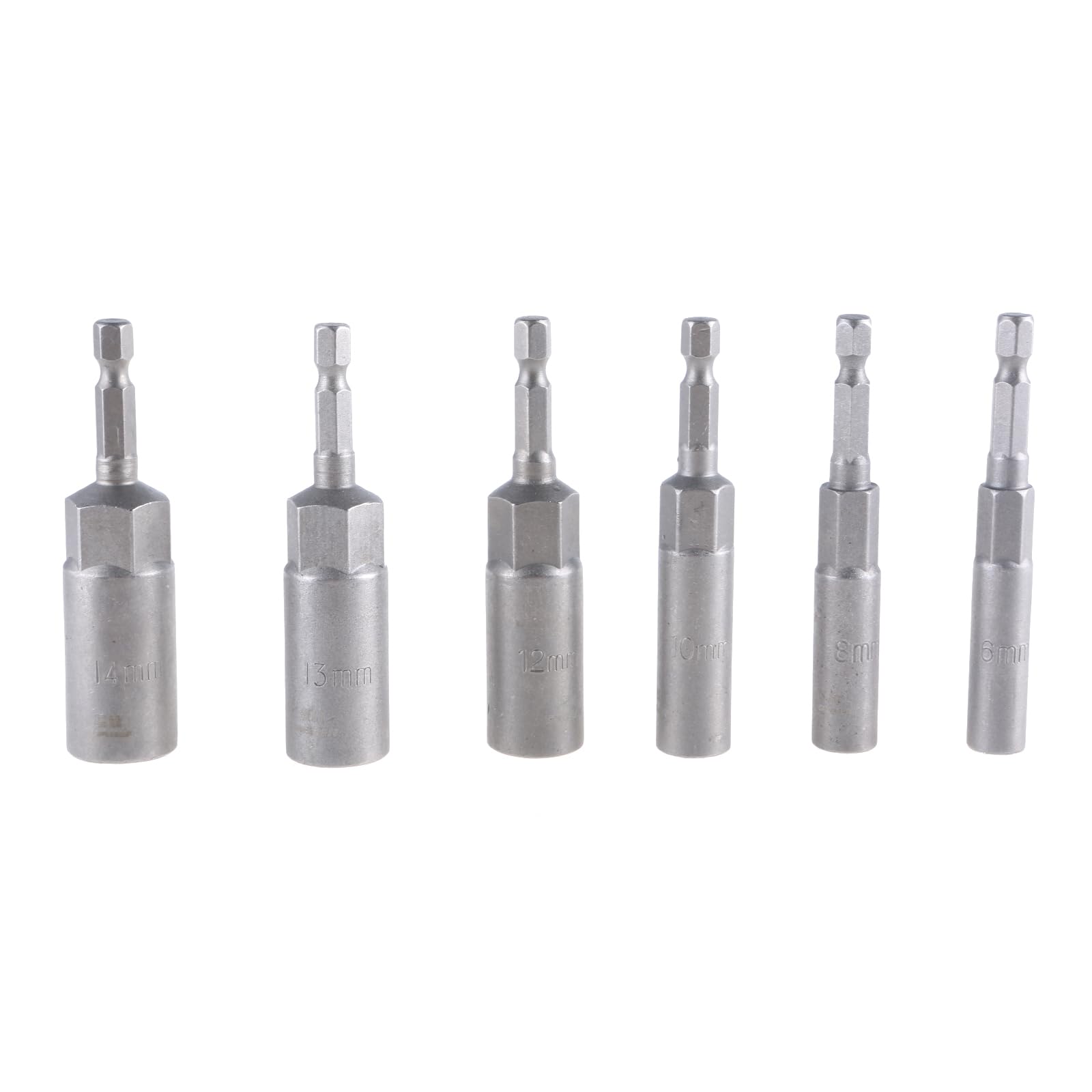 Buxuaaaa Sell Like Hot Cakes 1 / 4Inch Shank Hexagon Nut Driver Wing Nut Driver Sockets 5.5-19Mm Slot Wing Drill Bits Sockets For Eye Screws Hook Bolts Extended Set