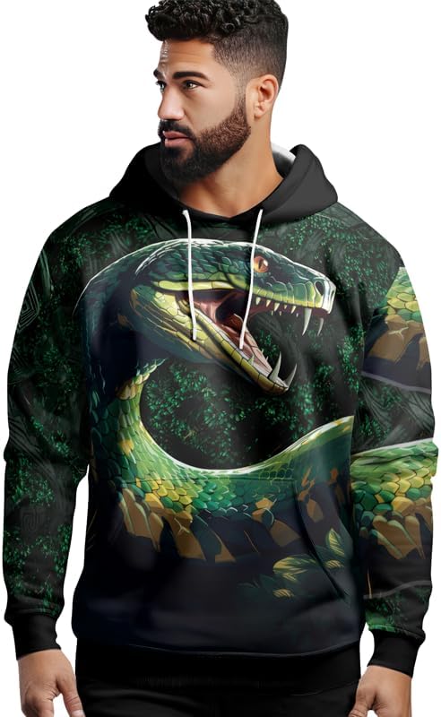 Predators 3D Printed Unisex Hooded Sweatshirt Long Sleeve Pullover Hoodie for Men