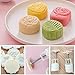 14 PCS Bath Bomb Mold Set Includes 2pcs Bath Bombs Press and 12pcs Different Pattern Stamps for Making DIY Bath Bombs Tools, Moon Cake Making for Mid-Autumn Festival Press (Style 2)