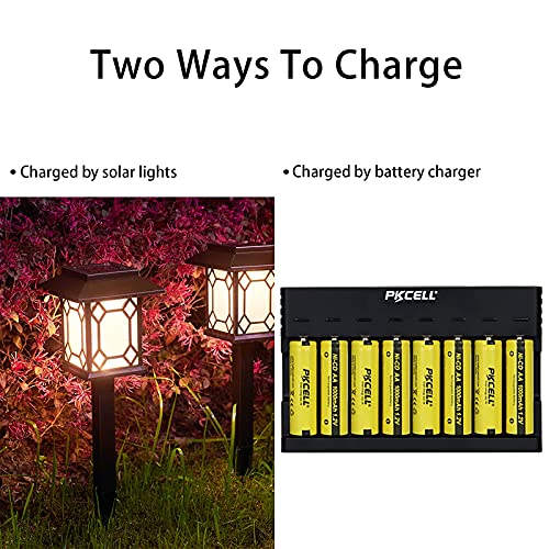 Aa Rechargeable Battery 1.2V Nicd 1000Mah Batteries For Garden Landscaping Solar Lights Count 6 Pack #TOP5