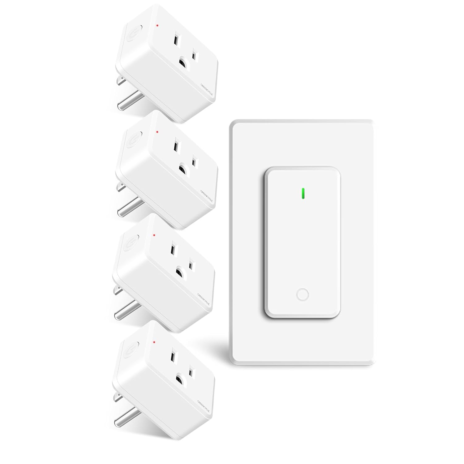 Remote Control Outlet Greencycle 4 Remote Outlets and 1 Switch Wireless Remote Control Outlet Plug On Off Light