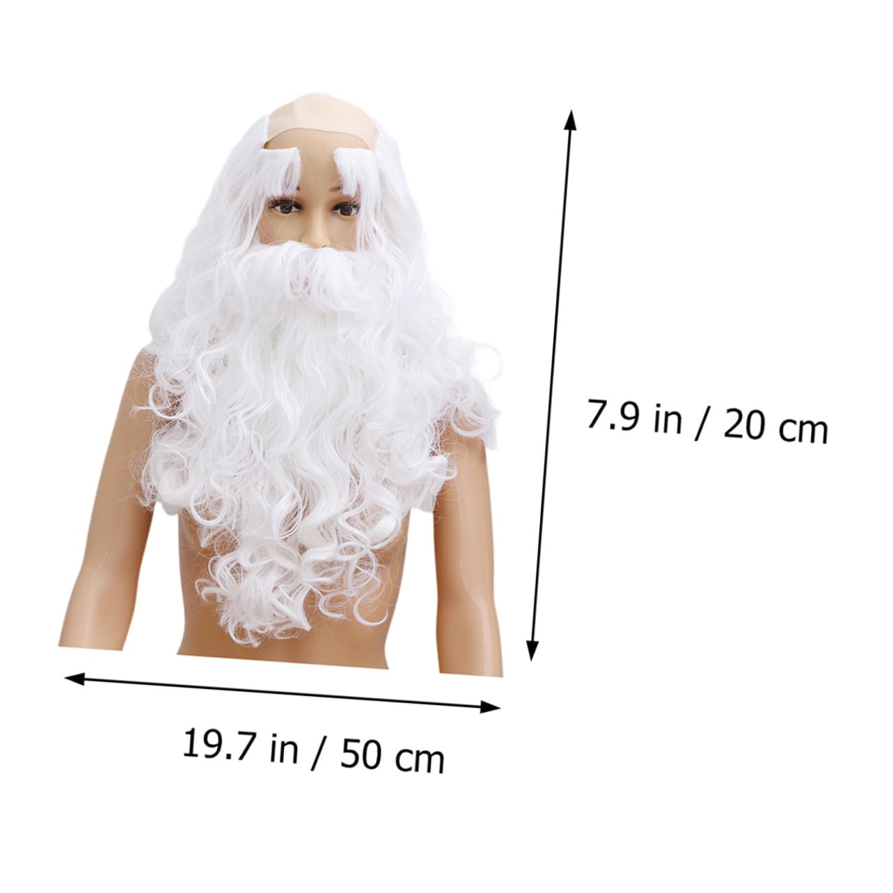 Santa Claus Cosplay Set Beard Eyebrows Wig Costume Props Safe Skin-friendly Party Fancy Dress Halloween Celebration Accessory
