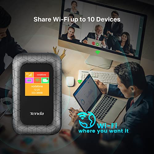 Image of Tenda 4G185 3G /4G Mobile Hotspot, 4G LTE 150Mbps MiFi Device, 4G Router, single band, Support USB Interface Charging | 2100 mAh Battery (Black)