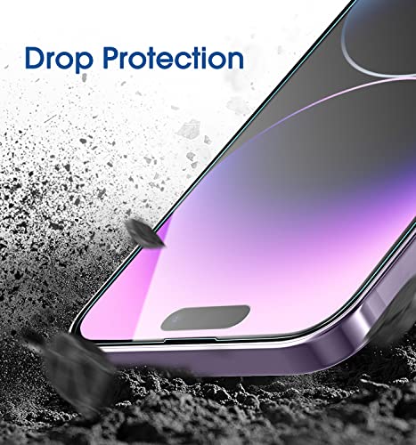 Image of amFilm OneTouch for iPhone 14 Pro Privacy Screen Protector 6.1'' 2022 | 30s Auto-Alignment, Bubble Free, Tempered Glass, 28 Anti Spy, Shatterproof 2 Pack (14P-6.1'')