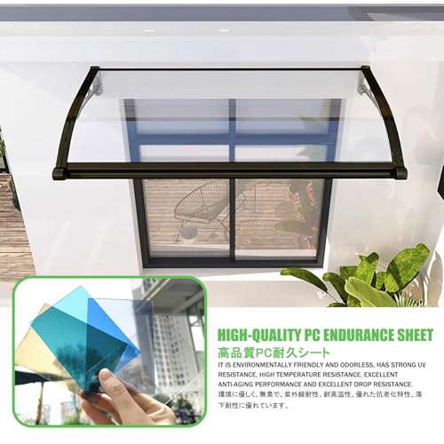 Auvent transparent pour porte extérieure : évitez les infiltrations au balcon - 4