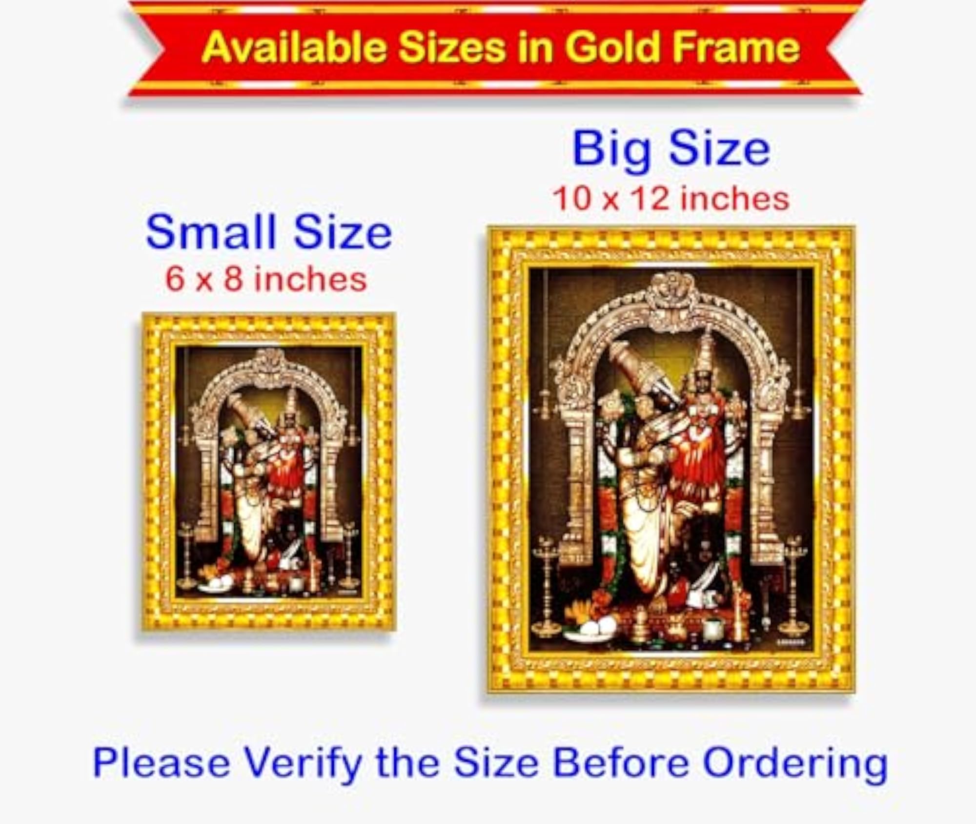 Varaha Swamy Lakshmi Devi Wall Painting Framed Home Decor, Small Size