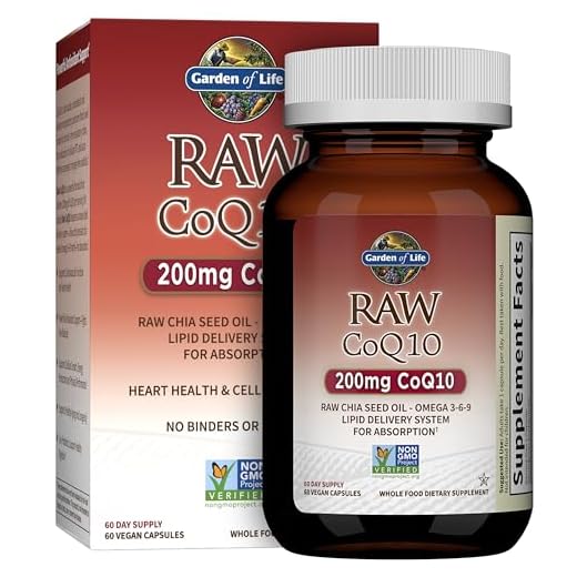 Garden of Life Vegetarian Omega 3 6 9 Supplement - Raw CoQ10 Chia Seed Oil Whole Food Nutrition with Antioxidant Support, 60 Capsules
