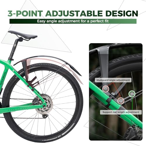 Set Ajustable de Guardafangos para Bicicleta ROCKBROS Compatible con 700c/26-27.5" miniatura 4