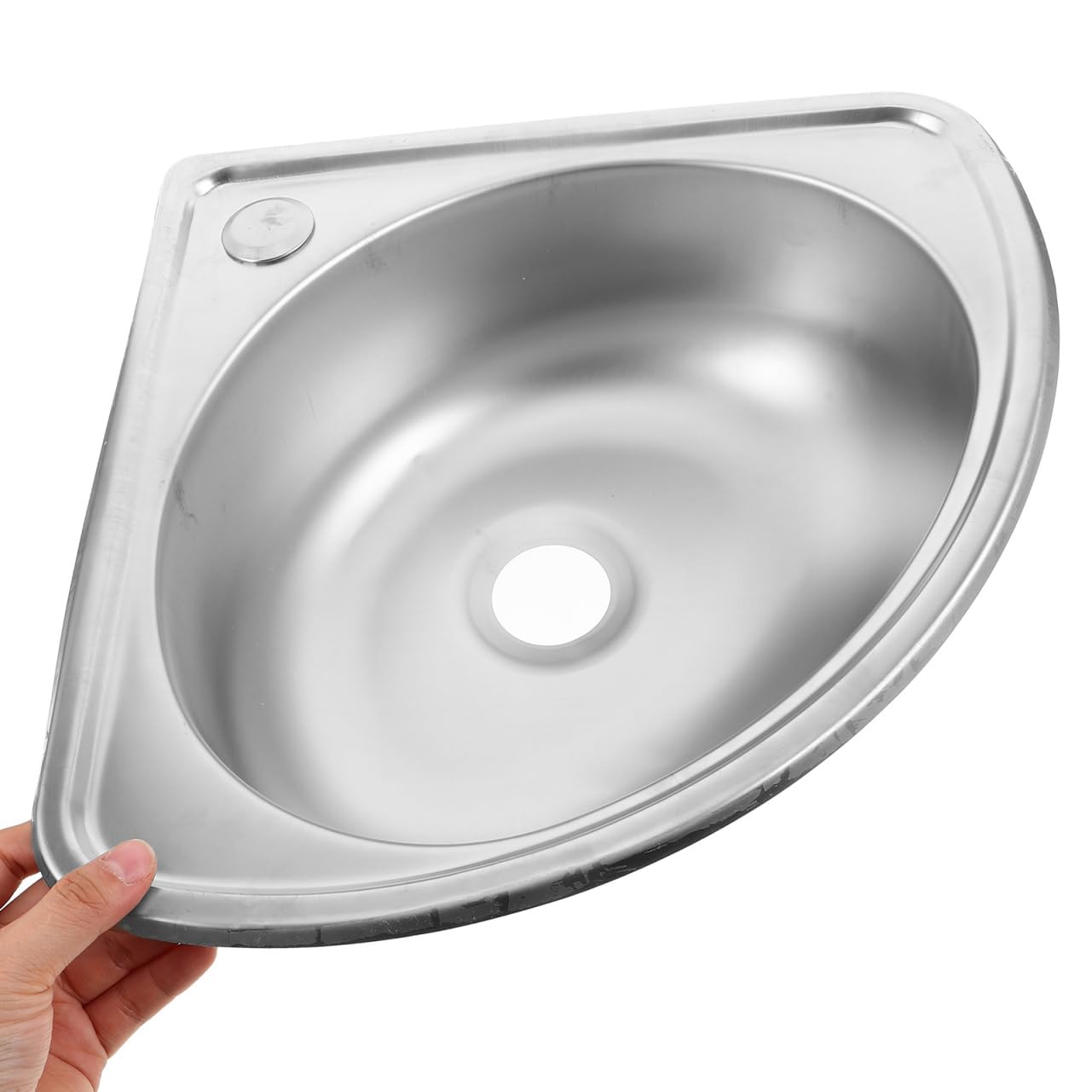 MAGICLULU Lavello Da Camper Acciaio Inossidabile Ultra-compatto Con Design Triangolare Installazione Facile e Struttura Robusta Per Cucine e Bagni Spazi Ridotti