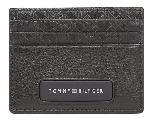 Tommy Hilfiger Mini Porte Monnaie Cuir véritable élégant noir