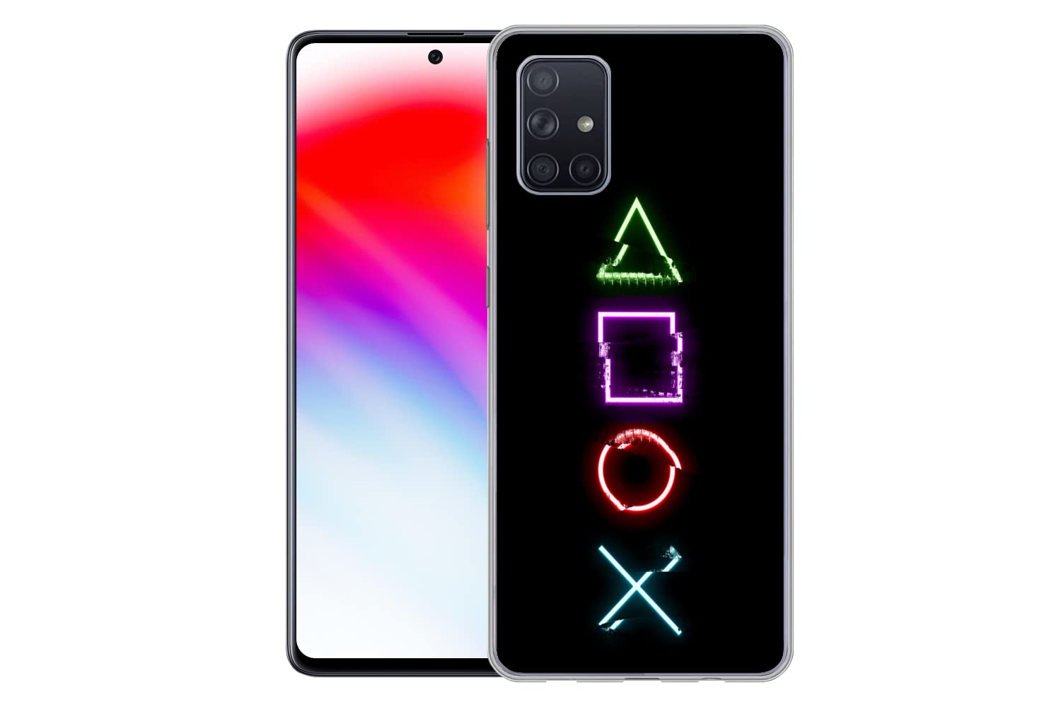 Funda para Samsung Galaxy A51 - Juego - Mando - Neón - Funda de Silicona/Funda Blanda para teléfono móvil