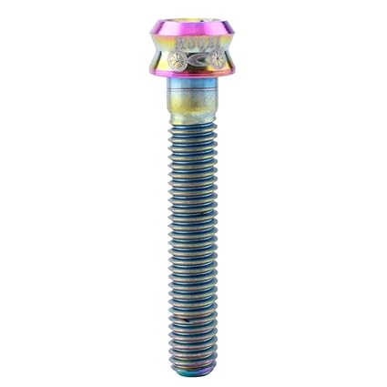 Sahil Enterprises M6X35mm Bicycle Bike Column Headset Stem Cap Titanium Bolt Screw Rainbow
