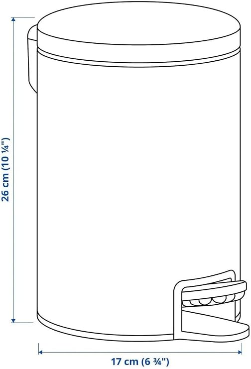 IKEA 2'li Banyo Seti, Çöp Kutusu 3 lt ve Tuvalet Fırçası 38 cm, Siyah