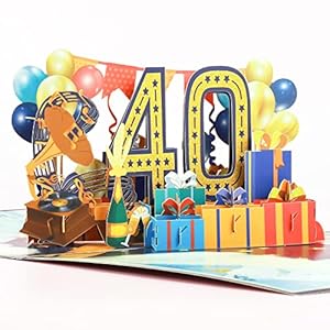 Menwings Geburtstagskarte zum 40. PopUp Karte 3D Geburtstag, Geburtstagskarten für Mädchen und Jungen, Happy Birthday…