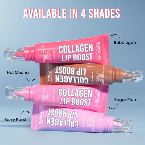 Image of INSIGHT Collagen Lip Boost - Bubblegum (10g) |Glossy Non-Sticky Finish | Vitamin C & Hydrating Treatment | Long Lasting Moisturization | Lightweight Daily Lip Wear