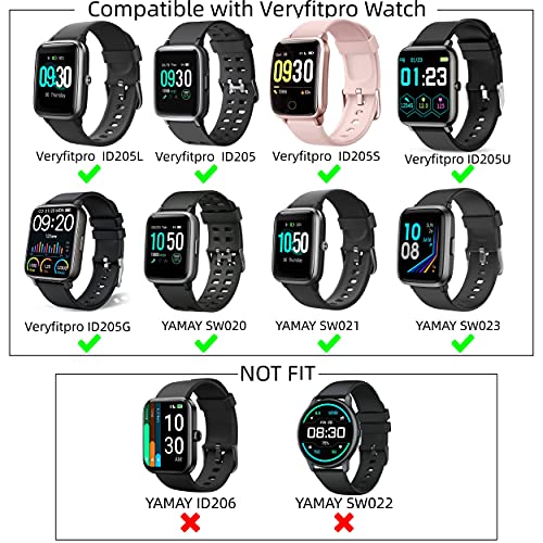 Correas de repuesto para reloj Veryfitpro ID205L silicona 6 unidades miniatura 7