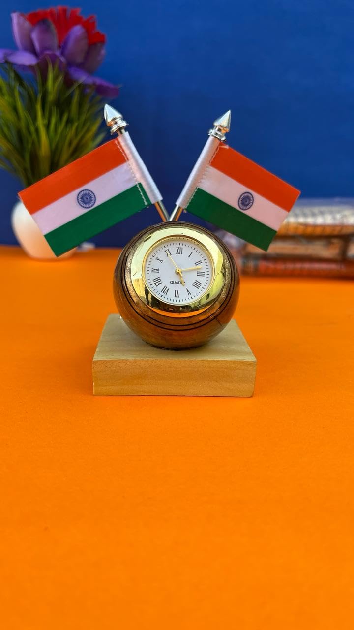 Khamma Ghanni Handicrafts Car Dashboard Indian Flag with Clock Square Car Dashboard Flag Flag (B0D7WBB9B8) Amazon Price History, Amazon Price Tracker