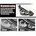 G-PLUS Projector Headlights Assembly Front Headlamp Pair,Compatible with Mazda 3 2014-2016 BPW1510K0, BPW1510L0, MA2503144, MA2502144,Clear Lens Black Housing Clear Reflector Left & Right