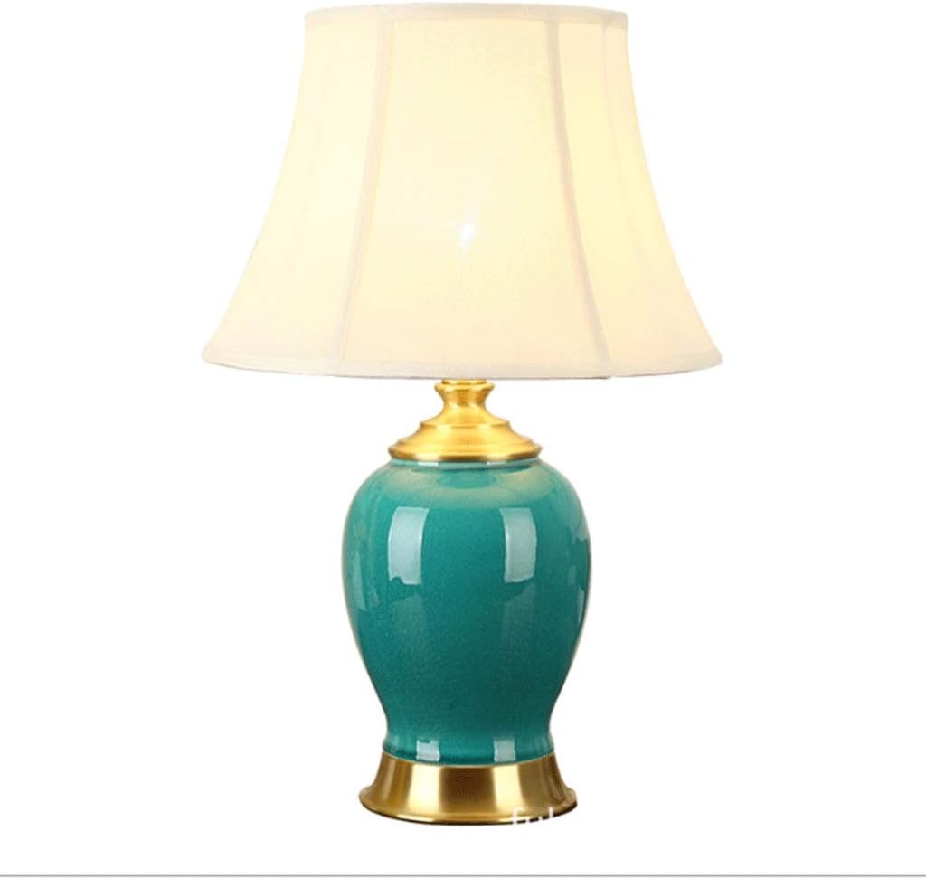 Yyqx Table Lamp American Ceramic Desk lamp Bedroom Bedside lamp