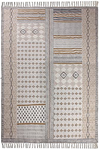 Tissage plat en coton pour ce grand tapis de chambre