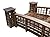 SamsGazebos 7 ft Trellis Garden Bridge with 4 Trellis Posts