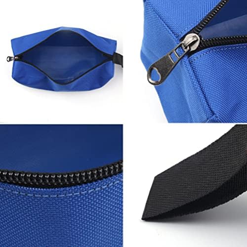 Zippered Small Tool Pouch Bags Set of 4, Waterproof Tool Bags Heavy Duty Tool Organiser Storage Pouch Bags Box with Carabiner Multi Purpose Storage Pouch for House Storage Outdoor Cycling(Multicolor)