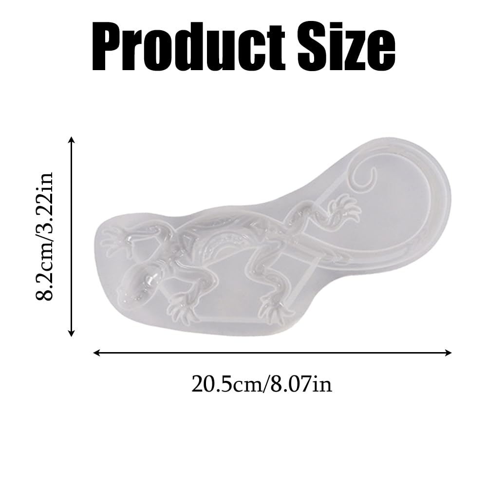 Lizard Epoxy Resin Molds Lifelike 3D Gecko Silicone Mold Durable Lizard Gecko Resin Molds DIY Craft Casting Mold for Home Office Wall Hanging Desktop Cabinets Decor - Image 2