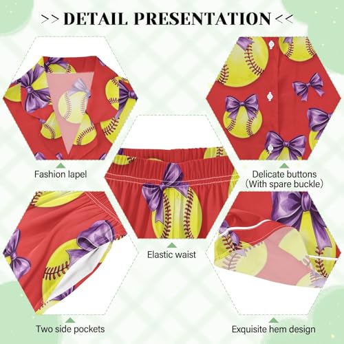 Image of Womens Silk Satin Pajamas Set Western Theme Womens Short Sleeve Shorts Set 2 Piece Sleepwear Lounge Set S-XXL