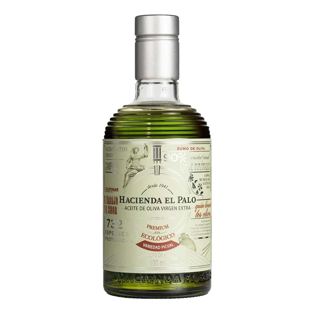 HACIENDA EL PALO | Aceite de Oliva Virgen Extra Premium Picual Ecológico - 500 ml