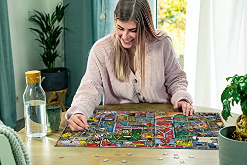 Ravensburger 16420 Colin Thompson – Awesome Alphabet E, 1000-częściowe puzzle dla dorosłych i dzieci od 12 lat