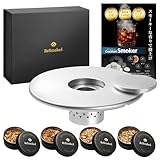 ReSmoked 3.0【誰でも燻製ができる】 燻製器 家庭用 グラストップ カクテルスモーカー 4種類チップ 説明書 レシピブック付 ウイスキー専門家推奨 (シルバー)