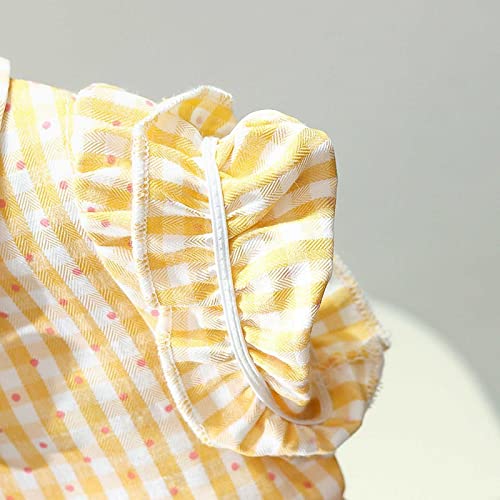 Moda de verão novo vestido de princesa com lapela de malha de lapela vestido de princesa roupas de p