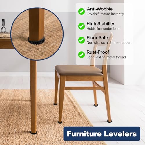 Niveladores ajustables M10 para crear un comedor estable y proteger el suelo de tu hogar 5