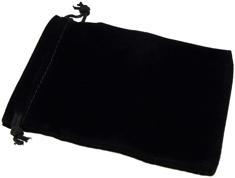 WudygirlWudygirl 100 PCS Velvet Drawstring Bags Jewelry Pouches Drawstring Bags 5X6'' Cloth Gaming Dice Fingertip Gyro Marble Jewelry Bags (100PCS Black, 5x6)