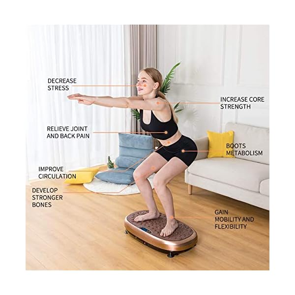 EILISON FitMax 3D XL Vibration Plate Exercise Machine - Whole Body Workout Vibration Fitness Platform w/Loop Bands - Home Workout for Lymphatic Drainage Machine for Weight Loss, Wellness, Recovery